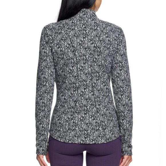 Spyder Ladies' Fleece Printed Half Zip Black/White Women's - Picture 3 of 5